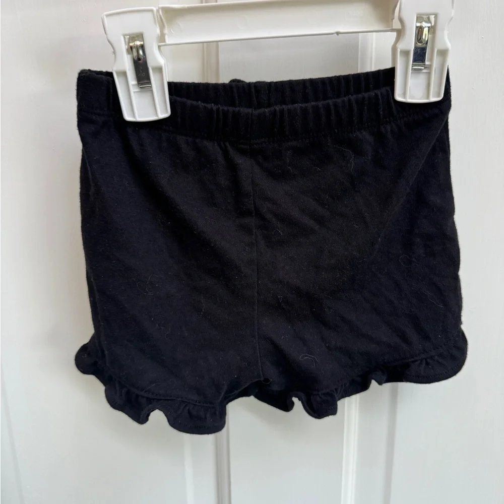 Children's Place 18-24M Black Ruffle Hem Soft Shorts